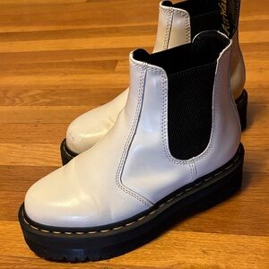 Spring Boots! White Leather Doc Martens Platforms